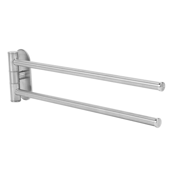 Riousery Swivel Towel Bar Swing Out Towel Rack for Bathroom Wall Towel Holder 304 Stainless Steel 2 Arm, 16.53 inches / 42.00 cm