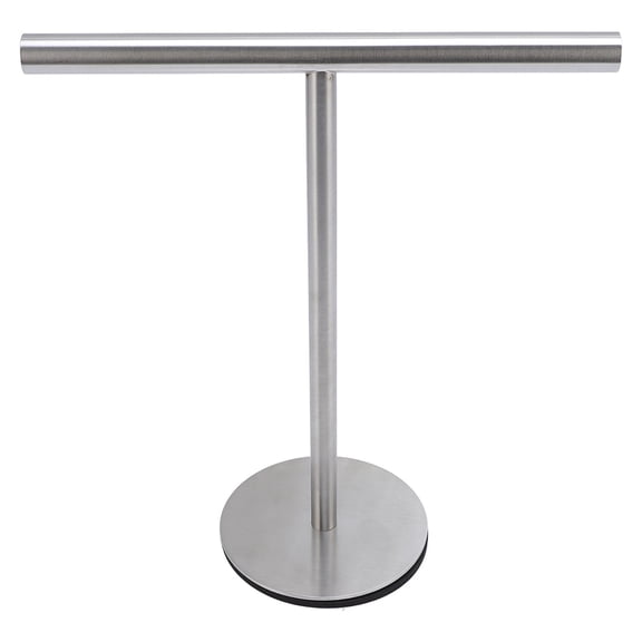 Riousery T Shape Towel Holder Stainless Steel Standing Hand Towel Rack with Heavy Base Jewelry Organizer for Bathroom Kitchen Countertop Silver 11.81 inches / 30 cm