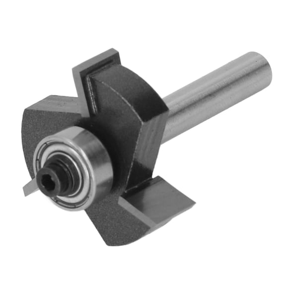Riousery T Slot Router Bit 1/4 inch Shank 3/8 inch Depth 3 Flute Track Bit with Bearing Slotting Cutter for Wood Plywood Grooving Rebating Home Improvement