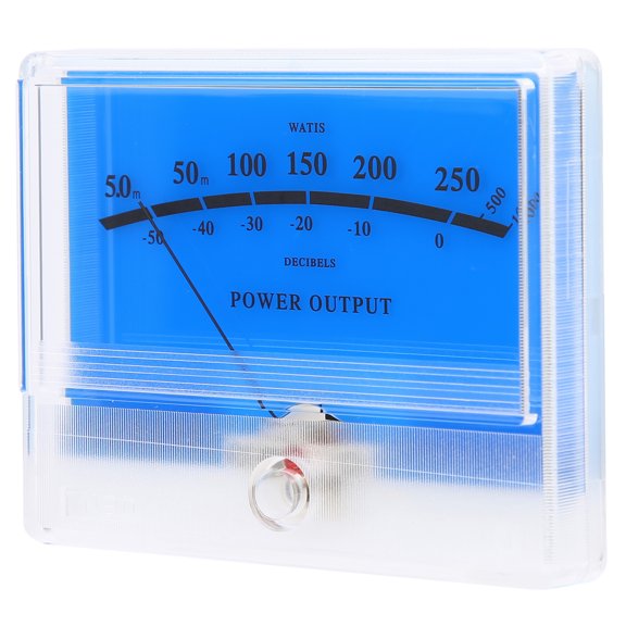 Riousery TN-90A-BGB-S0466 Analog VU Meter Header Pointer Ammeter Level Meter Audio Power Amplifier Display Tool with ABS Construction and White Backlight (4.33 inches / 11 cm)