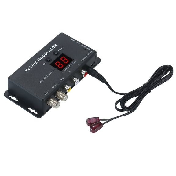 Riousery TVLINK Modulator AV to RF Convertor & IR Extender RF Modulator Compact Black