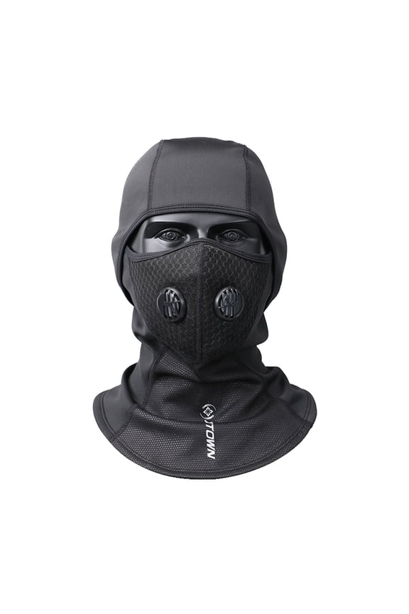 Thermal Winter Balaclava Face Mask with Breathing Valve, Fleece Lining Windproof Bike Cycling Cap, One Size Fits All (11.4 in / 29 cm Tile Width)