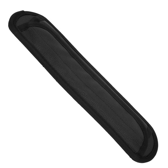 Riousery Thickened Guitar Strap Shoulder Pad, Backpack Shoulder Cushion Auxiliary Tool, Lychee Pattern Leather Material, Black Color, 12.4 inches / 31.5 cm Length, Relieves Shoulder Fatigue Fast
