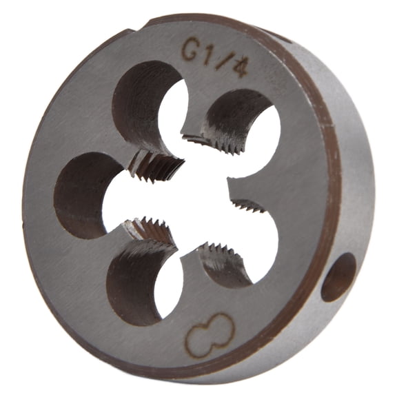 Riousery Thread Die G1/4 Alloy Steel 5 Chip Holes Accurate Accessory Tool for Pipe Threading 1.5 inches / 38.1 mm