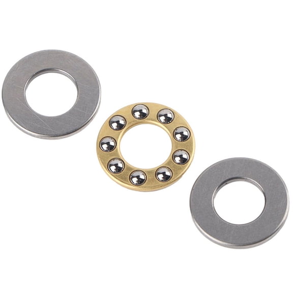 Riousery Thrust Ball Bearing Miniature Flat Steel Bearings Set, 10 Pcs, 0.31 inches / 8 mm Inner Diameter, Hardware Component