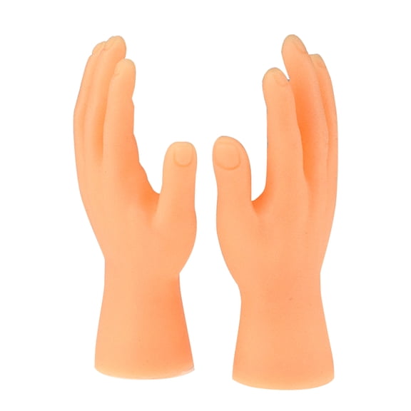 Riousery Tiny Hands Left & Right Hand Soft Touch PVC Plastic Hands Mini Finger Puppets Small Hands Model Toys for Parties Music Festivals Bar Nights