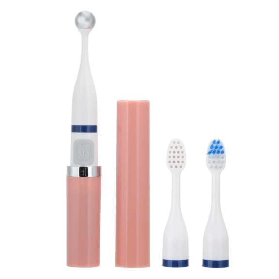 Riousery Tongue Muscle Recovery Device Electric Oral Muscle Trainer Swallowing Train Toothbrush with 4 Interchangeable Massage Heads for Speech and Swallowing Rehabilitation, Pink