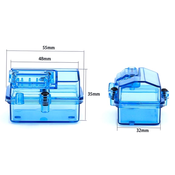 Riousery Transparent Waterproof ESC Receiver Protective Box Case Cover, Sealed Dustproof Replacement for Huanqi 727 Slash RC Boat Model Accessories, Premium Plastic, 3.15 inches / 8 cm Length