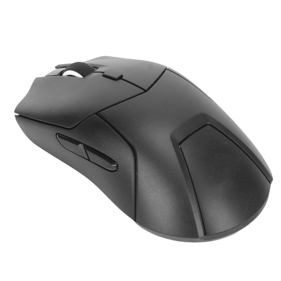 Riousery Triple Mode Wireless Ergonomic Gaming Mouse, 4000 DPI Adjustable Silent Click, Rechargeable 500mAh Battery, RGB Backlit Optical Computer Mice for PC Home Office, Black (5.51 inches / 14 cm)