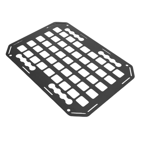 Riousery Truck Bed Molle Panel Rack 11x15.3x0.1in / 280x388x2mm Aluminum L Track Cargo Storage Organizer For Cars SUVs Pickup RVs