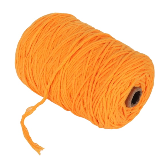 Riousery Tufting Yarn Orange 437yd Long 0.2in Wide Shrink Resistant Cotton Polyester Carpet Knitting Yarn for Handicraft DIY Weaving