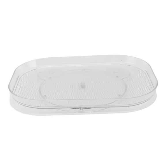 Riousery Turntable Organizer for Refrigerator, 360 Degree Rotating Storage Tray, Non Slip Bottom Lazy Susan for Snacks, Spices, Drinks, Bear Type, Small, 13.78 x 10.24 inches / 35x26cm