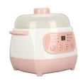 thumbnail image 1 of Riousery US Plug Electric Stew Pot 1L 200W, Smart Ceramic Slow Cooker with Anti-Dry Burn Protection for Porridge and Soup, Pink (9.06 in / 23 cm), 1 of 9