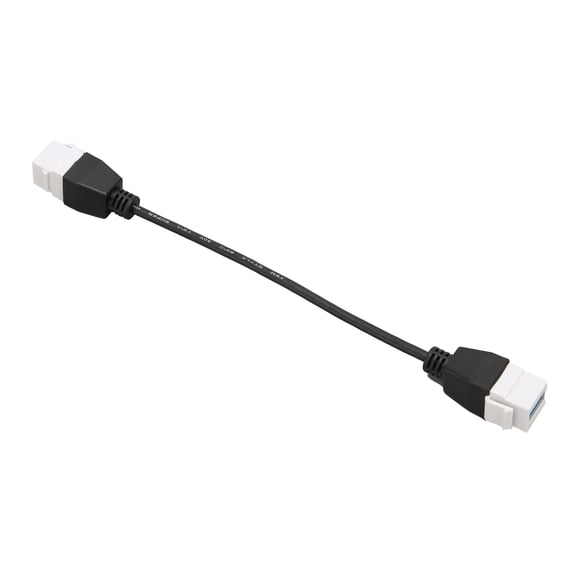 Riousery USB 3.0 Keystone Jack Inserts Cable Female To Female Wall Plate Outlet Panel Adapter Connector Extension Cord 24 Inches / 60.9 cm Long Black 1 Pack