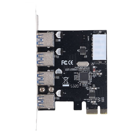 Riousery USB 3.0 PCI Express Expansion Card, 5Gbps 4 Ports Ultra High Speed Adapter for Desktop PC, Windows 2000/XP/Vista/7 Compatible