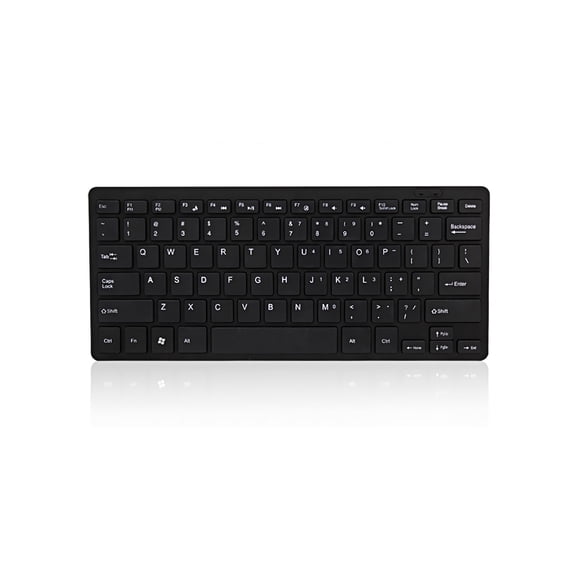 Riousery USB Mini Keyboard with Chocolate Buttons, Wired Portable Ergonomic Keyboard for Desktop Laptop PC, Sleek Design for Home and Office Use, Black (11.14 inches / 28.3 cm)