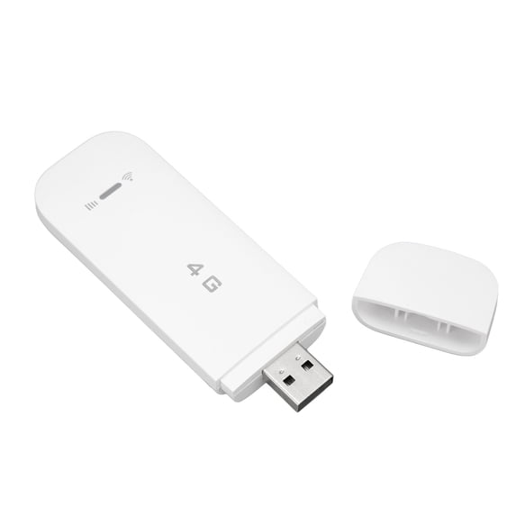 Riousery USB Mobile WiFi Hotspot Support 10 Devices Multi Protection Plug and Play 4G LTE Portable WiFi Router with Micro Card Slot Applicable to Asia Africa Middle East (White)