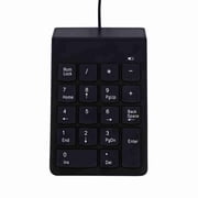 Riousery USB Numeric Keypad Mini Number Pad Numpad 18 Keys Keyboard for Laptop Desktop PC Pro Black 47.2 inches Cable