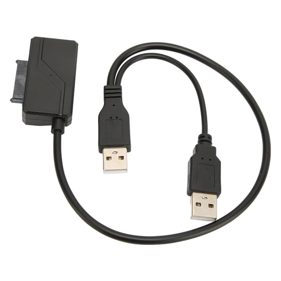 Riousery USB2.0 Optical Drive Cable, External USB to SATA 6 and 7 Power Supply, Portable Plug and Play 480Mbps Drive Adapter Cord for Data Exchange, Lightweight ABS Material (17 cm / 6.69 inches)