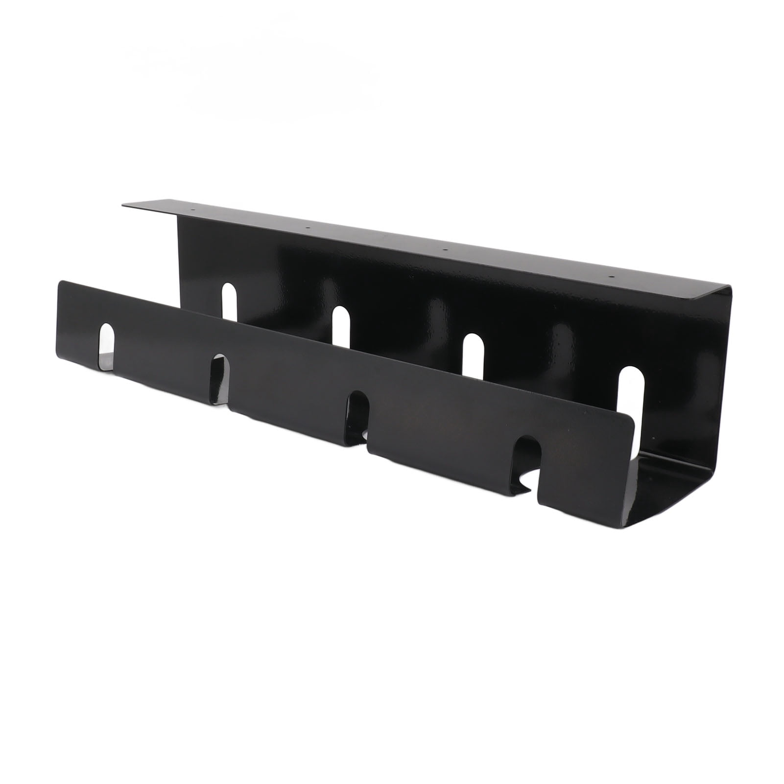 Riousery Under Desk Cable Management Tray, Large Capacity Steel Cord Organizer, Minimalist Holder for Office and Home, Black