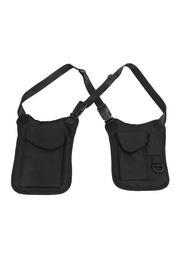 Underarm Shoulder Bag Hidden Anti Theft Polyester Armpit Bag for Phone Keys Outdoor Mountaineering Sport Running Travel Pack Chest Bag Dual Shoulder Pouch, 10.63 inches / 27.0 cm