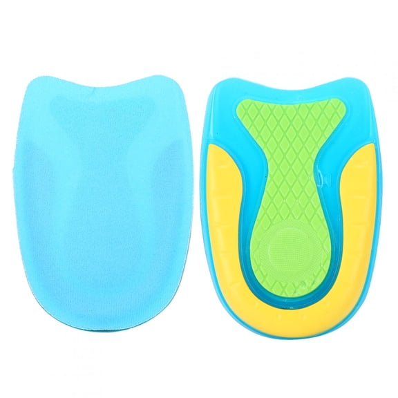 Riousery Unisex Elastic Shock Absorption Heel Pad Pain Relief Breathable Heel Insole (2 Pairs) Size S, 3.9 inches / 10 cm