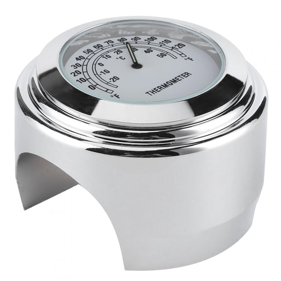 Riousery Universal 1in 7/8in Handlebar Mount Motorcycle Thermometer Weatherproof Temp Gauge Dial White / 25.4mm 22.2mm