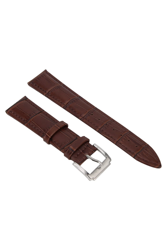Universal Adjustable PU Leather Watch Band Strap Replacement, 20mm Brown (0.79 inches / 20 mm) for Men and Women