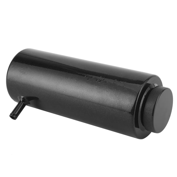 Riousery Universal Aluminium Alloy Radiator Coolant Oil Catch Can Overflow Tank Bottle 800ml/27oz Black (3x7.5 inches / 7.6x19.3 cm)