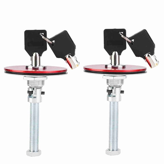 Riousery Universal Aluminum Engine Hood Cover Lock Pin Kit, Safety Latch for Racing & Rally Cars, Quick Release Bonnet Fasteners with Keys and Hardware included, Red (5.51 inches / 14 cm)