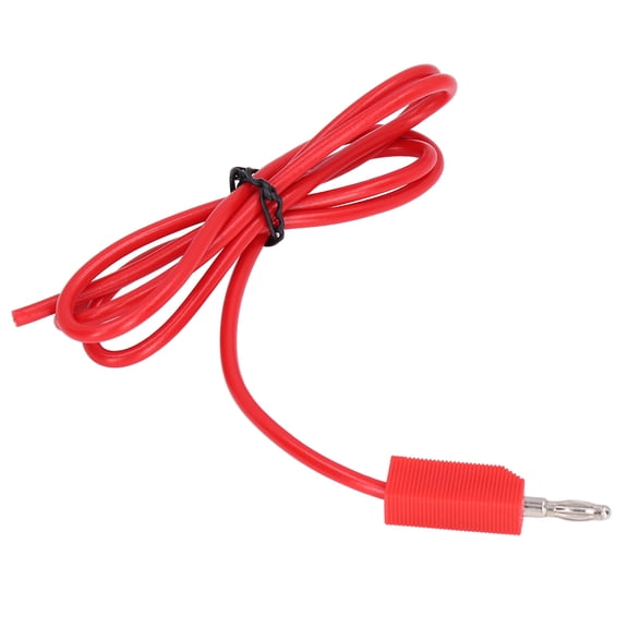 Riousery Universal Banana Plug Test Leads Kit 0.16 inches / 4 mm Multimeter Test Cable Set for Electrical Testing Automotive Battery Diagnostic Tool 30VAC 60VDC 19A J.70010 Heavy Duty Matte Red