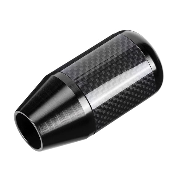 Riousery Universal Carbon Fiber Automatic Wave Stick Head Shift Knob Modification Accessory, Enhances Interior Aesthetics and Driving Comfort (Black, 4.72 inches / 12 cm)[cite: 1]