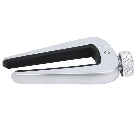Riousery Universal Guitar Capo Silver Precision Screw Control Zinc Alloy Fine Adjustment Capo for Acoustic Folk Classical Electric Guitars and Ukulele String Instruments with Silica Gel Pad