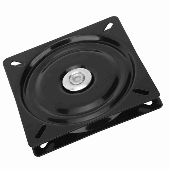Riousery Universal Heavy Duty 360 Degree Seat Swivel Base Mount Plate for Bar Stool Chair, Premium Square Dining Table Turntable Mechanism Hardware, Moisture-proof, 6 inches / 15.2 cm, Black