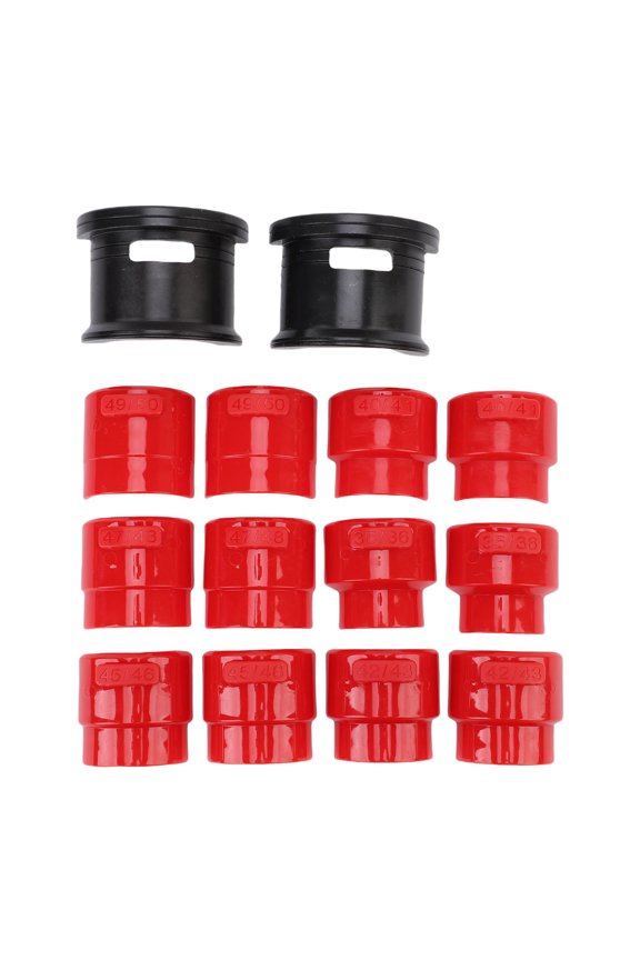 Universal Motorcycle Fork Seal Driver Tool Kit, 35-50mm (1.37-1.97 inches) Adjustable Suspension Seal Installer and Removal Set, 14-Piece Carbon Steel Repair Tools with Storage Box