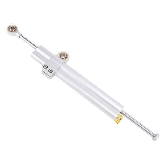 Riousery Universal Motorcycle Steering Damper 14.7 inches / 373MM Adjustable Stabilizer Aluminum Alloy Silver