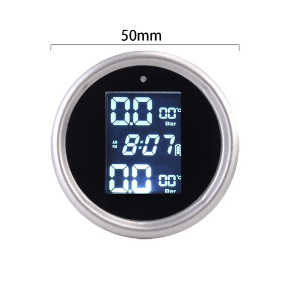 Riousery Universal Motorcycle Waterproof Digital Tire Pressure Monitor Set, Intelligent Display for Tire Temperature and Battery Time, Easy Install for Maximum Safety