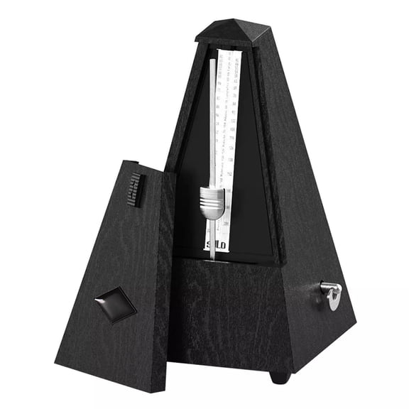 Riousery Universal Pyramid Mechanical Metronome ABS Material for Guitar Violin Piano Bass Musical Instrument Practice Tool for Beginners, Accurate 40-208 bpm, Black
