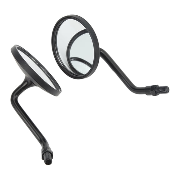 Riousery Universal Rear View Mirror 3.4in / 8.6cm Wide Vision Handlebar Side Mirrors for Motorcycle Black - Premium CNC Aluminum Alloy Construction Easy Installation DOT Approved Safety Accessories
