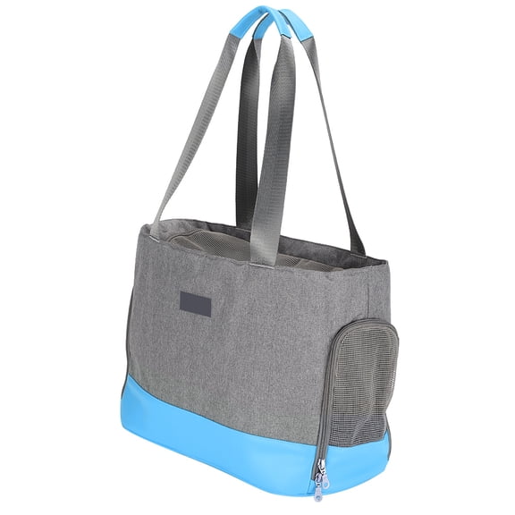 Riousery Universal Soft-Sided Pet Carrier Single Shoulder Bag for Dog Cat Rabbit Lightweight Portable Travel Handbag Breathable Mesh Design Size 18.1 inches / 46 cm Color Blue Multipurpose Pouch