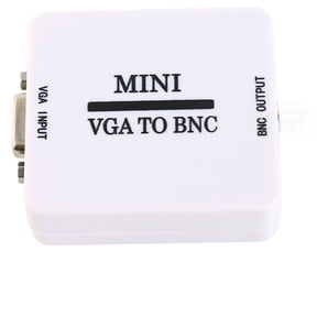 Riousery VGA to BNC Video Converter Box, Professional Digital Switcher Adapter for HDTV Monitor and PC Display, Supports NTSC and PAL, High Resolution 1080p, White