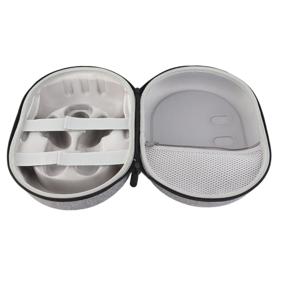 Riousery VR Headset Case EVA TPU Reinforced Dual Zipper Design Grey Shock Absorption Lightweight VR Headset Carrying Case for Meta Quest 3, 11.81 in / 30 cm