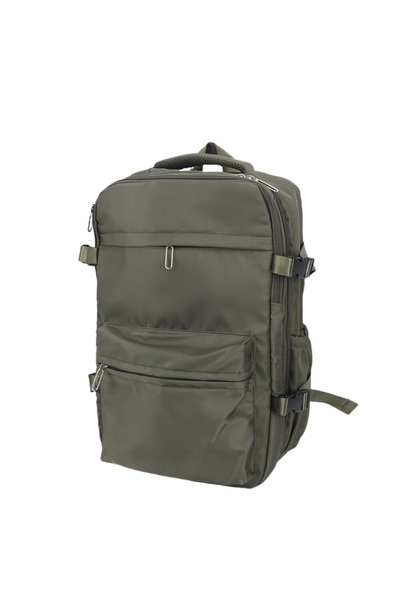 Vacuum Backpack Rain Proof 27L Large Capacity Compression Backpack with Multiple Pockets for Business 15.6 Inch Laptop Green, 25.59 inches / 65 cm