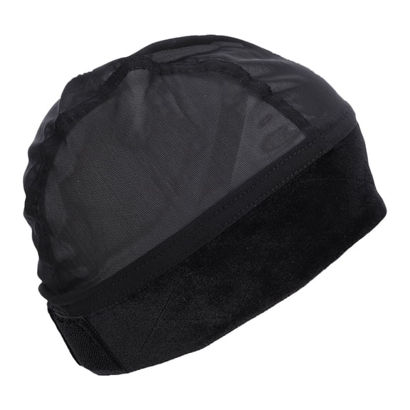 Riousery Velvet Wig Grip Band 2-in-1 Adjustable Wide Non-Slip Wig Cap with Breathable Mesh Liner for Thinning Hair, Daily Styling, Black (11 inches / 27.9 cm)