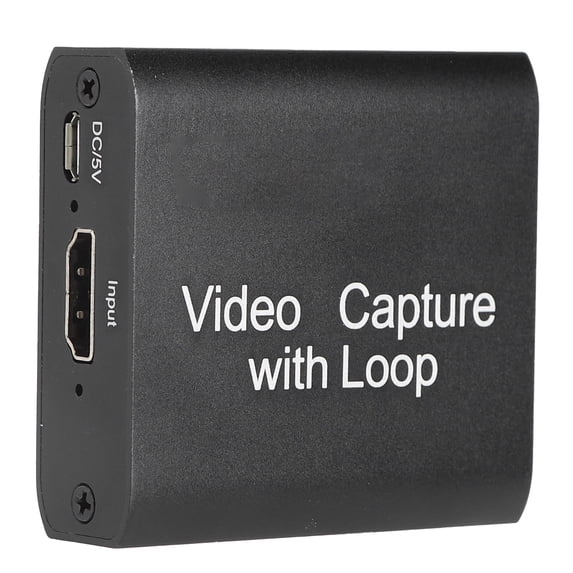 Riousery Video Capture Card 1080P HD Loop Out USB Live Streaming Game Record Board for PS4 Switch Laptop (5.12 inches / 13 cm)