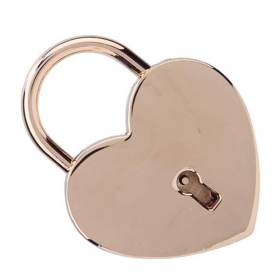 Riousery Vintage Heart Shape Metal Padlock Rose Gold Key Lock for Jewelry Box Luggage Household Craft Supplies 1.8 x 2.3 inches / 45 x 59 mm