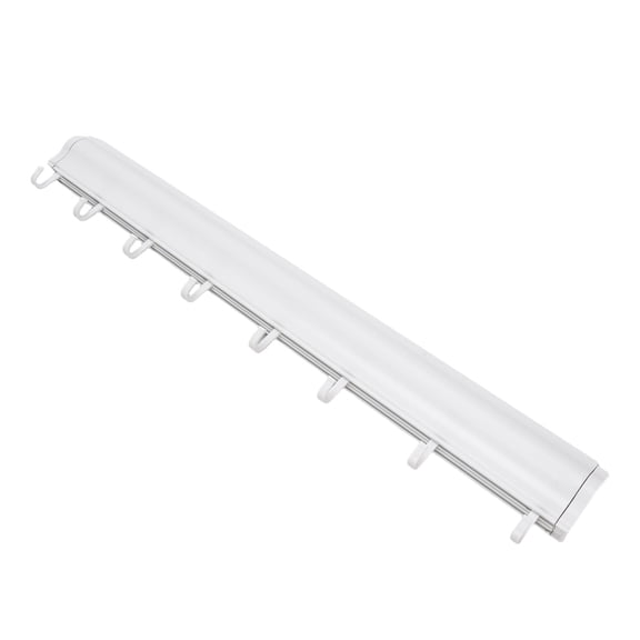 Riousery Wall Mounted Clothes Drying Rack 23.6 Inch / 60 cm Retractable Hidden Laundry Drying Mesh Net Space Aluminum Foldable Pull Out Organizer For Bathroom Laundry Room White