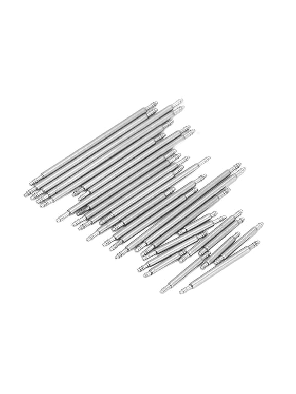Watch Pins Stainless Steel Watchband Pins Sturdy Spring Bar Pins Watch Repair Pins 30pcs, 8-37mm / 0.31-1.46in Length, 1.5mm / 0.1in Diameter