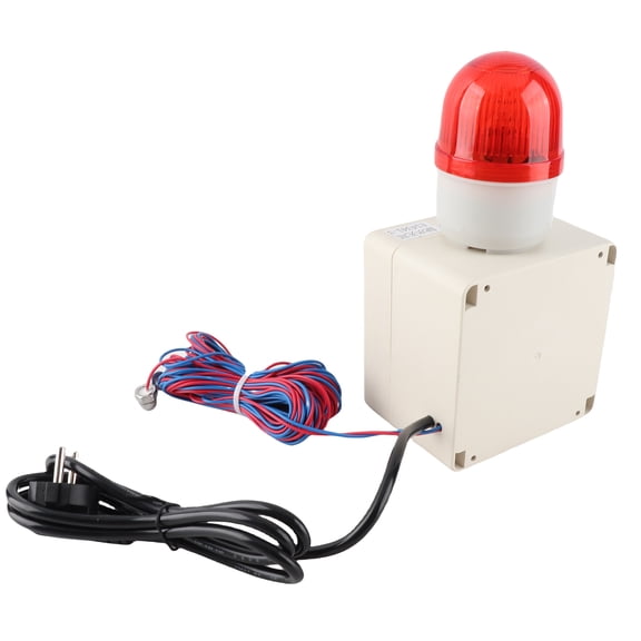 Riousery Water Level Indicator Alarm Low Water Level Alarm Sensor Waterline Indicating Alarm with Silencer Switch Household Security Device 220V 90dB 49 ft / 15 m Cable