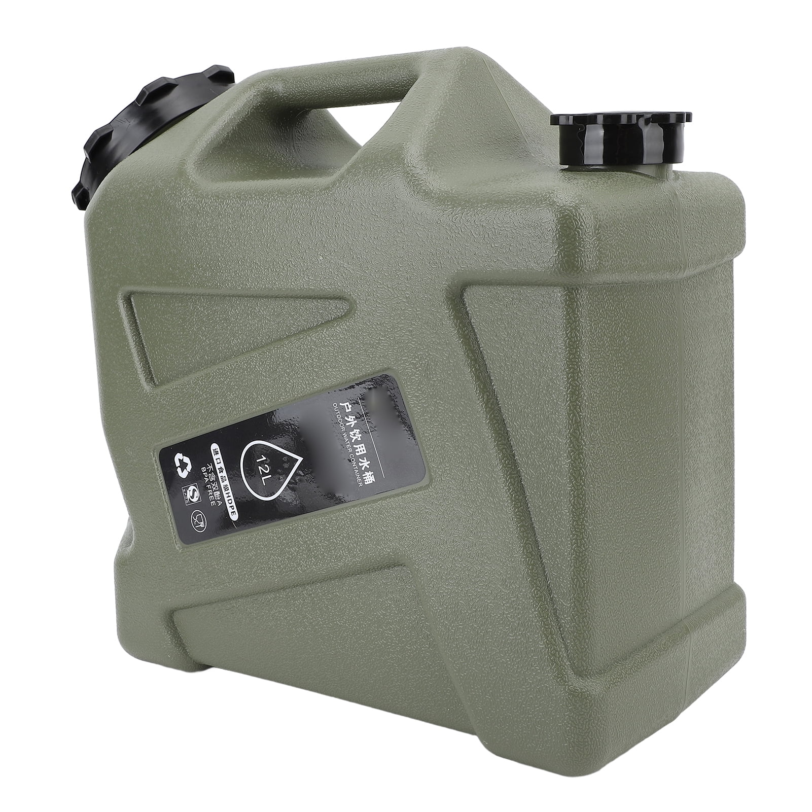 Riousery Water Storage Jug 12L / 3.17 gal Thickened PE Leak Proof Lid Controllable Water Volume Dual Handles with Spigot Water Container for Outdoor Activities Emergency